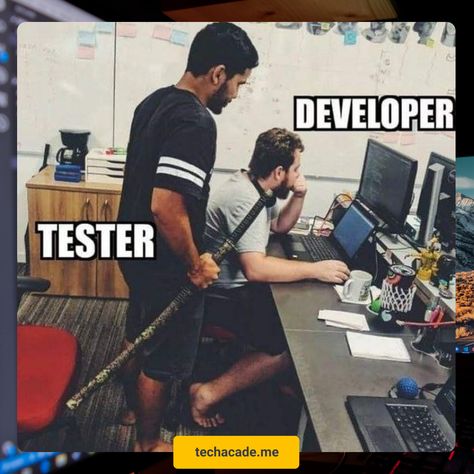 A QA Engineer, when the environment does not work    #qaengineer #quality #tech #engineering #techacademe Developer Memes Funny, Developer Humor, Qa Tester, Engineering Life, Programing Jokes, Automation Testing, Programming Humor, Engineering Memes, News Memes