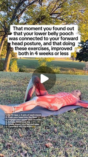 Cert. Mommy Tummy Coach on Instagram: "This combo changed everything for me 1 year postpartum 🙋‍♀️  Not a lot of mamas know that their weak core affects more than just creating a lower belly pooch. These weak muscles cause other issues like forward head posture or back pain.   Luckily! Doing exercises like these help strengthen your deep core which will improve and eventually heal your poor posture and back pain after baby 💛  My free guide is filled with more amazing exercises like this 🥰 Comment “YES” and I’ll share it with you!   #diastasisrecti #diastasisrectiexercises #pelvicfloorexercises #fitmom #momlife #mombod #postpartumrecovery #postpartumbodylove #postpartumfitness #postpartumjourney #postpartumexercise #pregnancyworkouts #busymomworkout" Weak Core, Busy Mom Workout, Lower Belly Pooch, Upper Back Muscles, Diastasis Recti Exercises, Mommy Tummy, Forward Head Posture, Deep Core, Belly Pooch