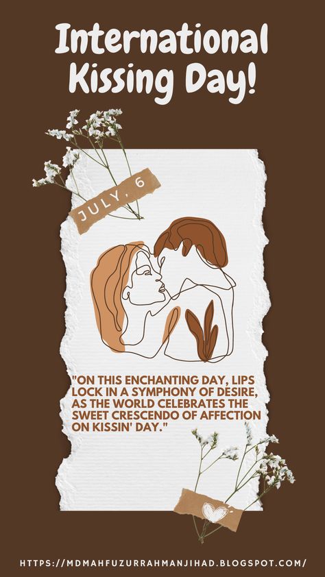 No matter which type of kiss you prefer, International Kissing Day on July 6 is the perfect time of year to celebrate this simple but powerful gesture. From French kissing and a formal kiss on the cheek, to a kiss hello and a kiss goodbye — kissing is an age-old practice with significance that extends far beyond just romance. #InternationalKissingDay #KissDay #Romantic #WhatisToday? International Kissing Day, Kiss On The Cheek, Kiss Goodbye, Types Of Kisses, Kiss Day, What Is Today, July 6th, A Kiss, Kiss You