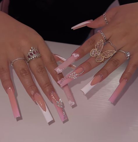 Long Square Nails, Girly Acrylic Nails, Long Acrylic Nails Coffin, Acrylic Nails Coffin Pink, Long Square Acrylic Nails, Bling Acrylic Nails, Acrylic Nails Coffin Short, Pink Acrylic Nails, Square Acrylic Nails