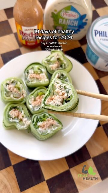 Cucumber Sushi Rolls, Chicken Cucumber, Easy Picnic Food, Cucumber Sushi, Cucumber Rolls, Dessert Oreo, Fitness Recipes, Ranch Recipe, Hobby Ideas