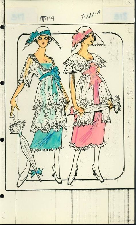 Pete Menefee, Vintage Fashion Sketches, Costume Design Sketch, Flapper Art, 20s Fashion, Pink Ballerina, Sketch Illustration, Illustration Fashion Design, Fashion Design Art