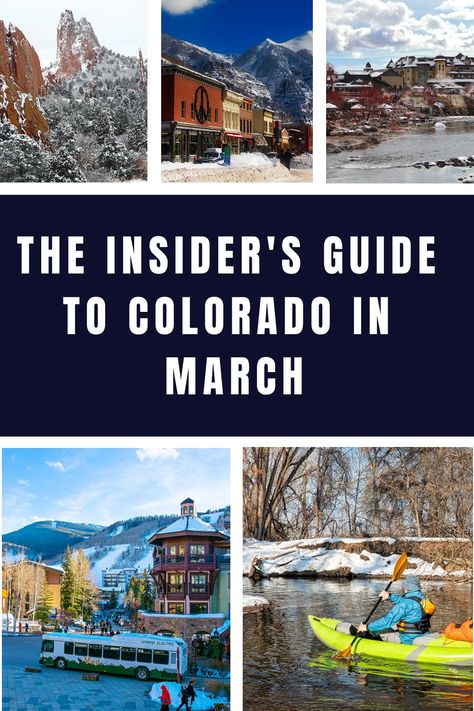 A local travel guide to Colorado in March. Weather, crowds, snow, ski resorts, things to do, holiday events, and more. Frisco Colorado Winter, Colorado In April, Colorado In March, Denver Colorado Vacation, Fairplay Colorado, March Weather, Weekend In Denver, Bahamas Travel Guide, Colorado Activities