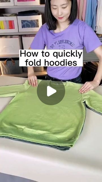 The Folding Hacks on Instagram: "Transform your space with smart storage solutions. Link in bio @thefoldinghacks 🧺🥰!  How to fold hoodies?👋#foldingclothes #tips #unitedstates #fold" Folding Hoodies To Save Space, How To Fold Hoodies To Save Space, Folding Clothes To Save Space, How To Fold Hoodies, Folding Tips, Konmari Folding, Folding Hacks, Diy Gadgets, Folding Laundry