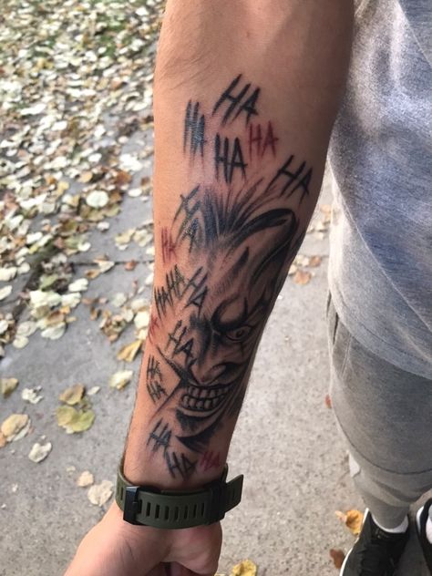 Front Arm Tattoo Men, Unique Hand Tattoos, Harley Quinn Tattoo, Poseidon Tattoo, Tattoo Outline Drawing, Joker Tattoo, Scott Campbell, Small Hand Tattoos, Tattoo Outline