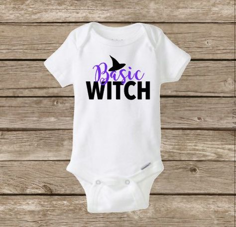 Halloween Onesie Basic Witch Shirt Baby by RKCreativeImpression Cowgirl Onesie, Thanksgiving Baby Onesie, Baby Christmas Onesie, Halloween Onesie, Christmas Onesie, Thanksgiving Baby, Basic Witch, Halloween Boys