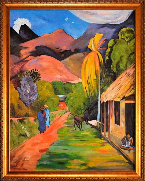 Gauguin Paintings, Gauguin Tahiti, Hawaiian Quilt, Island Art, Paul Gauguin, Post Impressionism, Impressionism Art, Artwork Pictures, Original Landscape Painting