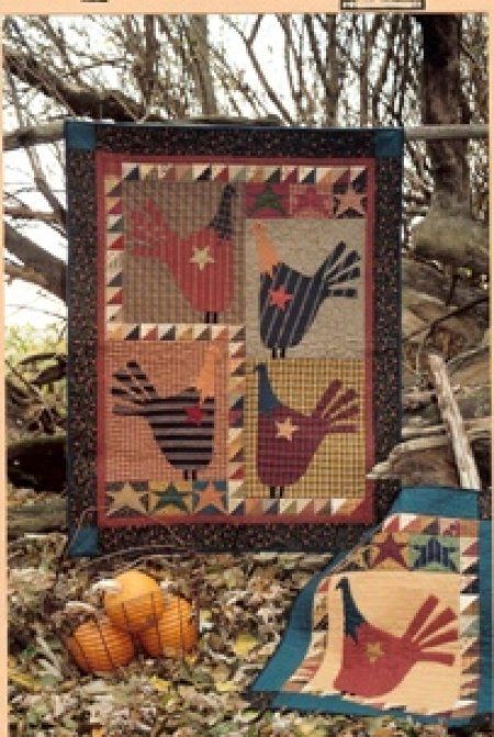 Chicken Quilts, Primitive Thanksgiving, Seasonal Quilts, Fall Quilt Patterns, Wall Quilt Patterns, Fall Quilt, Chicken Quilt, Primitive Quilts, Wool Quilts