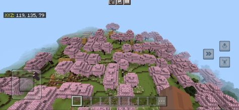 3123766732846 is the seed number Cherry Blossom Village, Seed Minecraft, Minecraft Seeds, Minecraft Building, Minecraft Creations, World Crafts, Minecraft Houses, Girly Things, Cherry Blossom