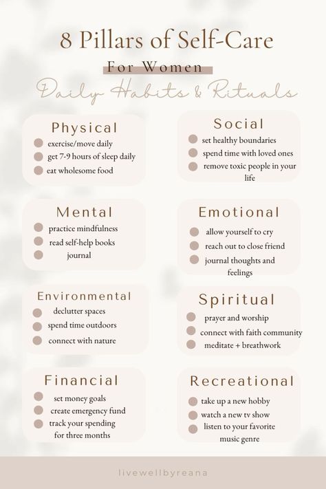 #selfcare #women #wellness #health

Take care of yourself with these 7 simple daily self-care routines. From morning rituals to evening wind-downs, find the habits that work for you and make them a part of your everyday Routines For Women, Habits For Women, Women Wellness, Friends Journal, Setting Healthy Boundaries, Family Learning, Wellness Wednesday, Mental Health And Wellbeing, Emotional Resilience