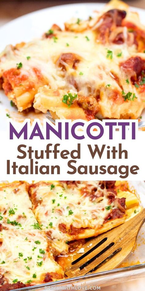 Try this easy and delicious stuffed manicotti with Italian sausage recipe for a perfect dinner idea! The manicotti is filled with a savory sausage and cheese mixture, then baked to perfection with a rich tomato sauce. Great for weeknight dinners or special occasions, this dish will impress everyone at the table. Enjoy the flavors of Italy in every bite! #StuffedManicotti #ItalianSausage #PastaRecipes #DinnerIdeas #ComfortFood #ItalianCuisine #HomeCooking #Yummy Sausage Manicotti Recipe, Easy Stuffed Manicotti, Stuffed Manicotti Recipe, Best Manicotti Recipe, Easy Manicotti Recipe, Italian Sausage Recipe, Stuffed Manicotti, Easy Weeknight Dinners Healthy, Lobster Roll Recipes