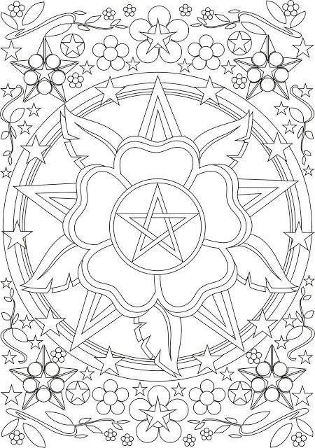 Free Adult Coloring Printables, Moon Coloring Pages, Rose Coloring Pages, Witch Coloring Pages, Adult Coloring Books Printables, Adult Colouring Printables, Hobby Ideas, Adult Coloring Designs, Pattern Coloring Pages