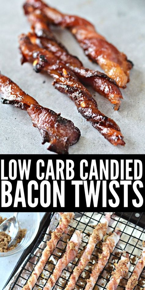 Maple Bacon Twists In Oven, Keto Candied Bacon, Candied Bacon Twists In Oven, Twisty Bacon In Oven, Twisted Candy Bacon, Bacon Straws In Oven, Low Carb Bacon Recipes, Bacon Jerky In The Oven, Twisted Bacon With Brown Sugar