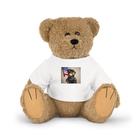 Plush  Teddy Bear with an American Flag T-Shirt by PorkchopDesignsShop on Etsy Animal Bear, American Flag Tshirt, Favorite Animal, Remembrance Gifts, Teddy Bear Plush, Flag Tshirt, Bear Plush, Soft Toy, Animal Plush Toys