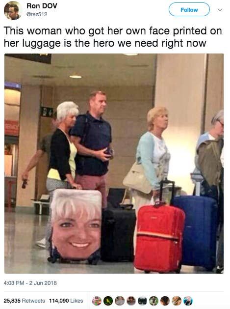 This woman, who got her face printed on her luggage: Airport Humor, Shenanigans Quotes, Karen Memes, Funny Photos Of People, Meme Comics, E Cards, Morning Humor, Memes Humor, Komik Internet Fenomenleri