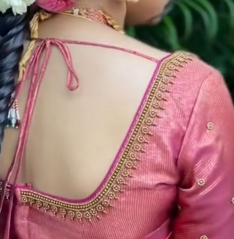 Simple Pink Colour Blouse Designs, Blouse Designs For Mom, Aari Blouse Design Simple, Blouse Aari Work Design Simple, Aari Work Blouse Simple Design 1000 Rs, 500 Rs Aari Work Design, Simple Aari Blouse Designs, Simple Latest Maggam Work Designs, Latest Simple Aari Work Blouse Designs