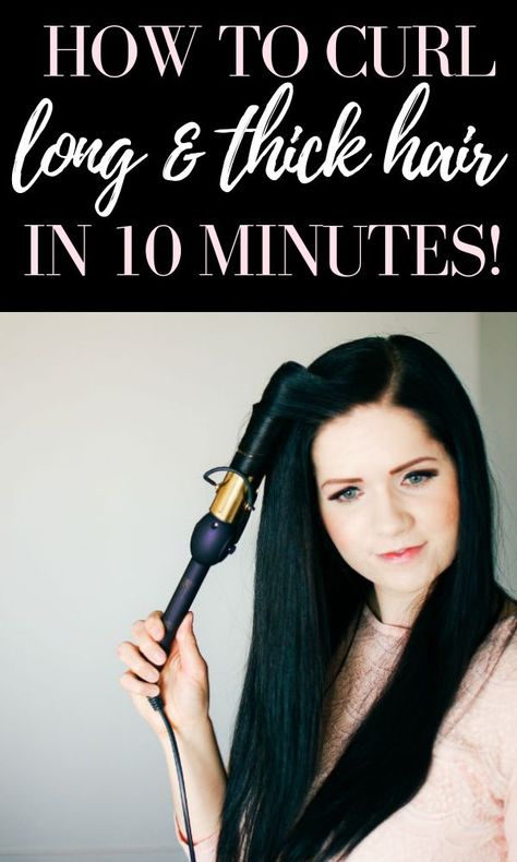 These are my best hair curling tips and hacks on how to curl long hair! This easy hair curling tutorial is for beginners and those who want beach waves on how to curl your hair quickly and make it stay! #beauty #hair #hairstyles #longhair #curlingtutorial #curlingiron Beach Waves Thick Hair, How To Curl Long Thick Hair, Best Way To Curl Long Hair, Curl Thick Hair, How To Curl Long Hair, Curl Hacks, Easy Hair Curling, Long Thick Hair Hairstyles, Waves For Long Hair