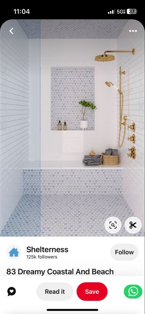 Bath Tile Ideas, Bathroom Inspo Interior Design, Bath Tile, Dream Shower, Country Bathroom, Bath Tiles, Shower Tile Designs, Bathroom Inspo, Coastal Design