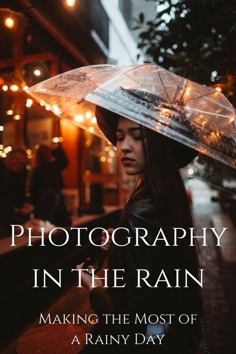 What do you do when it's raining? Batten down the hatches and stay inside, or get out there and embrace the rain? A whole world of photography is opened up to explore on a rainy day, no matter what genre you're shooting. Get out there and make the most of that rainy day with your photography! #photography #rain #rainyday #photographytips #learnphotography #photographyinspiration Sky Landscape Photography, Rainy Photoshoot, Rainy Photography, Photography Rain, Rainy Day Photos, Rainy Day Photography, Best Landscape Photography, Photography Settings, Rain Photo