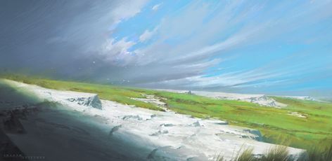 Fantasy Grasslands, Environment Concept Art, Fantasy World, Homework, Concept Art, Art Design, Natural Landmarks, Water, Travel