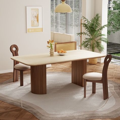 71" Mid-Century Wood Dining Table, Matte Stone Tabletop - 70.87" - Bed Bath & Beyond - 40767438 Mcm Dinning Room Table Large, Mid Crntury Modern Dining Table, Modern Square Dining Table, Modern Dining Table Room & Board Modern Furniture, West Elm Mid-century Expandable Dining Table, Mid-century Modern Dining Table Wood Grain, Stone Table Top, Midcentury Modern Dining Table, Farmhouse Kitchen Tables