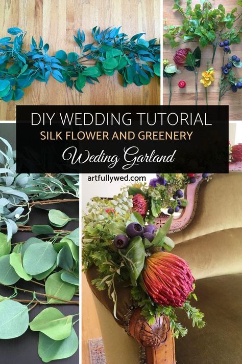 Bridal Crafts, Diy Wedding Garland, Outdoor Garland, Flower Garland Wedding, Wedding Garland, Preowned Wedding Dresses, Greenery Garland, Rustic Weddings, Outdoor Wedding Decorations