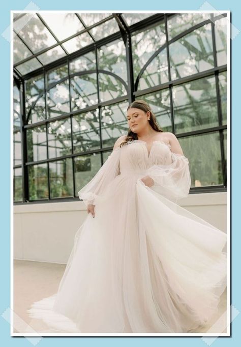 Wedding Dress Puffy Sleeves Plus Size, Plus Size Off The Shoulder Wedding Dress Long Sleeve, Plus Size Wedding Dresses Whimsical, Plus Size Spanish Style Wedding Dress, Cottagecore Short Wedding Dress, Studio Levana Tamia, Puffy Sleeve Wedding Dress Plus Size, Fall Wedding Dress Plus Size Sleeve, Cottagecore Wedding Dress Plus Size