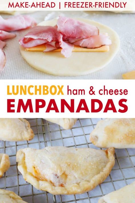 Lunchbox Ham and Cheese Empanada Recipe Baked Empanadas, Kids Cooking Recipes, Toddler Lunches, Kid Friendly Dinner, Freezer Friendly, Dinners For Kids, Ham And Cheese, Lunch Snacks, Toddler Meals