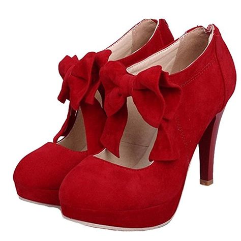 Bow High Heels, Bow Fashion, Super High Heels, Boots High, Bow Knot, Red High, Platform High Heels, Cute Bow, Fashion High Heels