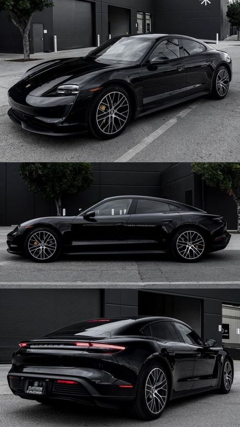 Porsche Taycan Turbo S Black, Porsche Tycan S, Porsche Taycan Aesthetic, Porsche Taycan Black, Porsche 4 Door, Porsche Gt 3 Rs, Sport Cars Aesthetic, Taycan Porsche, Porsche Taycan 4s