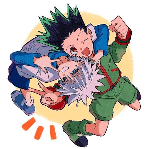 Gon Fanart, Killua And Gon, Gon Killua, Anime Drawing Books, Hunter Anime, Manga Illustration, Art Studies, Ship Art, Hunter X Hunter