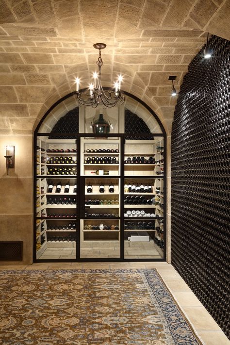 20 Absolutely Glorious Mediterranean Wine Cellar Designs You'll Go Crazy For Mediterranean Wine, Wine Room Design, Wine Cellar Basement, Steel French Doors, Wine Cellar Door, Wine Closet, Home Wine Cellars, Wine Cellar Design, Cellar Design