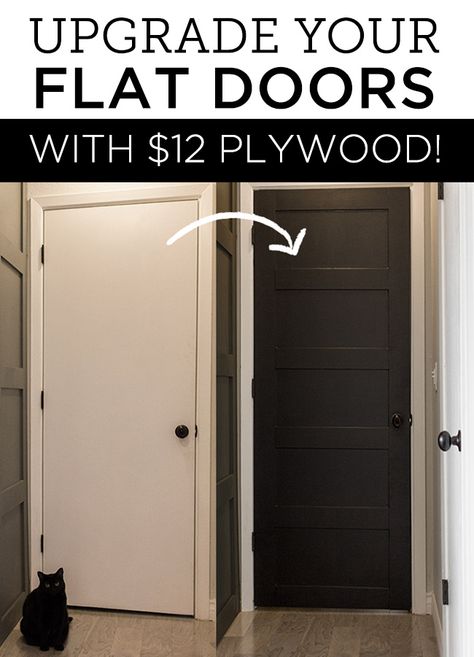 Make your plain doors paneled with this DIY tutorial Update Interior Doors, Diy Interior Doors, Jenna Sue Design, Jenna Sue, Diy House Renovations, Door Upgrade, Up House, Door Makeover, Diy Interior