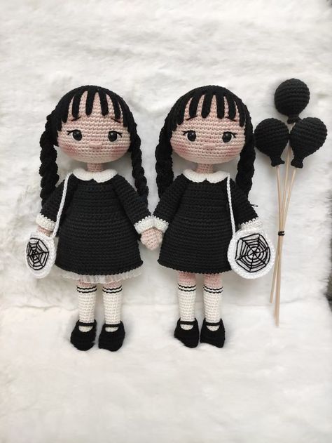 Wednesday Doll, Crochet Etsy, Wednesday Addams, Amigurumi Toys, Doll Pattern, Czech Republic, Crochet Amigurumi, Projects To Try, Amigurumi