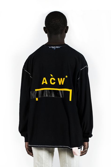 A-COLD-WALL* Drops New Items for Fall/Winter 2016 Hoodies Design Ideas, Black Dude, A Cold Wall, Black Tape, Clothing Details, Performance Wear, Japanese Street Fashion, Fall Winter 2016, Fashion Graphic