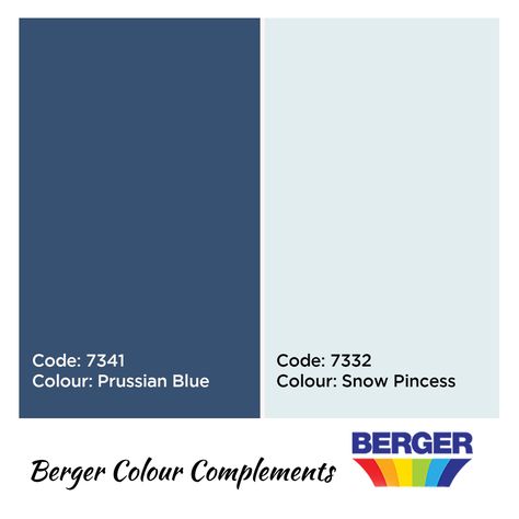 Prussian Blue and Snow Princess makes the perfect colour combination for your home. What do you think about this colour combination? Blue Colour Wall Paint, Prussian Blue Color Combination, Ceiling Color Combination Ideas, Outer Wall Colour Combination, House Outside Colour Combination, Room Color Design, Outside House Colors, Pallet Color, Exterior Color Combinations