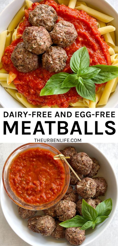 Top 9 Allergy Free Recipes, Dairy Free Meatballs, Egg Free Meatballs, Skillet Meatballs, Gluten Free Meatballs, Baked Meatballs, Italian Meatballs Recipe, Allergen Free Recipes, Milk Allergy