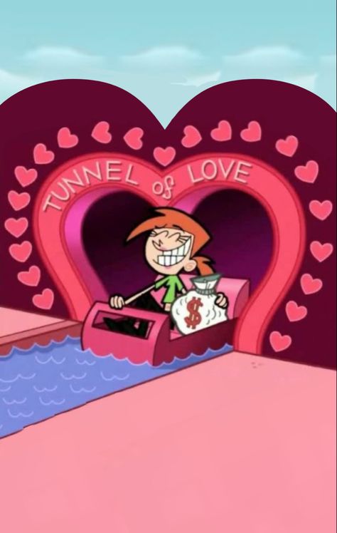 Valentines Cartoon Aesthetic, Vicky Fairy Odd Parents, Fairly Odd Parents Vicky, Valentine Cartoon, Valentines Day Cartoons, Birthday Makeup Looks, Fairly Odd Parents, Odd Parents, Tunnel Of Love