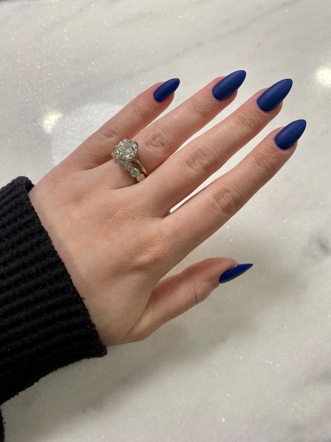 Matt Navy Blue Nails, Dark Blue Matte Nails, Matte Dark Blue Nails, Matte Navy Nails, Matte Blue Nails, Blue Matte Nails, Dark Blue Nails, Navy Nails, Navy Blue Nails