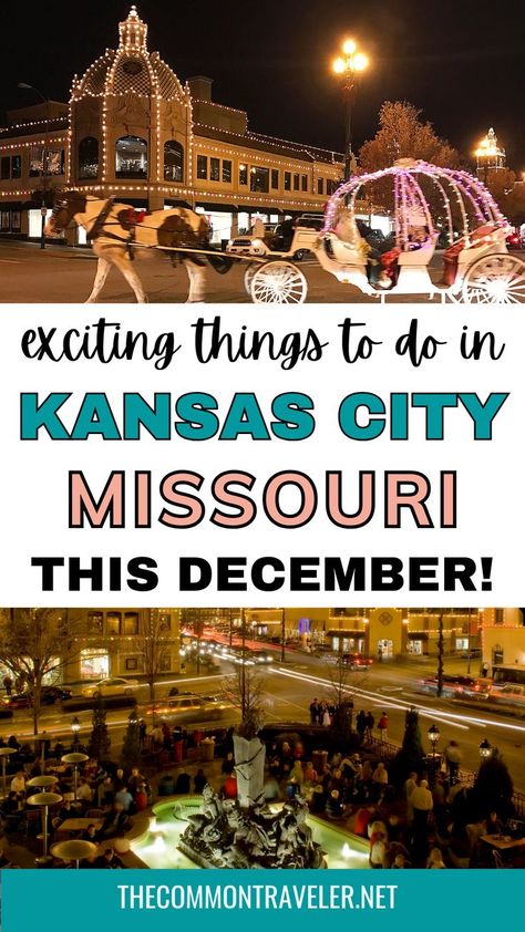 Planning a trip to Kansas City in December? Get ready for winter fun with our top 15 favorite things to do. From festive Christmas events to scenic downtown spots and free family activities, there's something for everyone. Don't miss out on winter outfits for photos against Kansas City's stunning skyline! Discover why Kansas City, Missouri is perfect for your winter getaway. Weekend In Kansas City, Kansas City Union Station, Things To Do In Kansas, Free Family Activities, Country Club Plaza, Enjoy Winter, Missouri River, Christmas Events, Winter Getaway