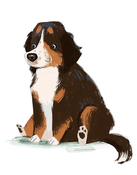 Dog Digital Painting, Dog Illustration Art, Dog Design Art, Book Illustration Design, Regnul Animal, Illustration Art Kids, Animal Illustration Art, Book Illustration Art, Dog Illustration