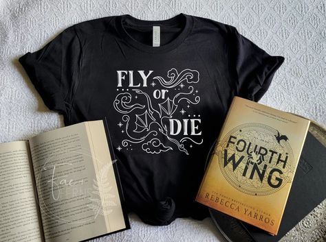 Fourth Wing Merch, The Empyrean, Rebecca Yarros, Bookstore Cafe, Fourth Wing, Reading Shirts, Inspirational Tees, Heat Press Vinyl, Book Shirts