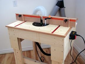 Router Table Plan - build this easy to make router table with large table surface and effective dust collection. Subscribe to my YouTube channel: https://www.youtube.com/WoodskillsCourses Build A Router Table, Router Table Top, Router Table Plans, Diy Router Table, Diy Router, Router Tables, Woodworking For Kids, Router Woodworking, Woodworking Plans Diy