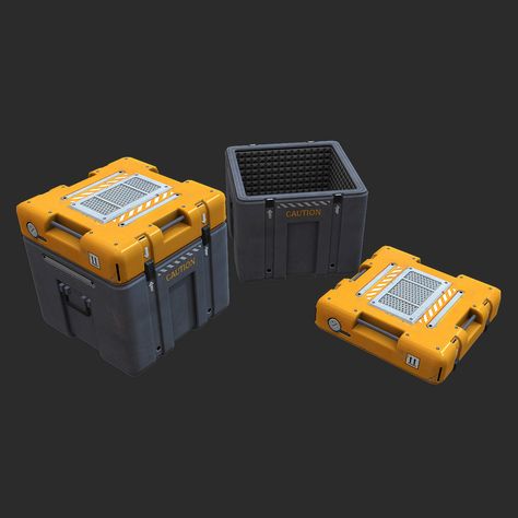 Sci Fi Crate, Sci Fi Laboratory, Military Box, Drukarka 3d, Sci Fi Games, Sci Fi Props, Hard Surface Modeling, Spaceship Interior, Sci Fi Design