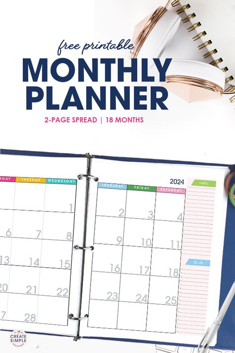 You will love this free printable 2023-2024 monthly planner & calendar. It's perfect to keep track of your work, home & family schedules. Monthly Planner Free Printable, Free Monthly Planner, Free Printable Monthly Planner, Planner Freebies, Planner Free Printable, Dollar Diy, Organizational Printables, Free Printables Organization, Family Schedule