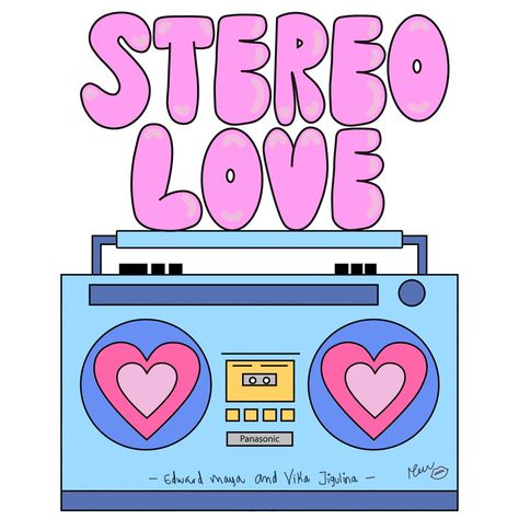 Hi, this is a lettering of one of my top 5 80's song "Stereo Love" by vika jigulina and edward maya, hope you like it and repin 😍 Vika Jigulina, Doodle Bob, Its My Life, Stereo Love, A Lettering, 80s Songs, Playlist Covers, Music Playlist, Love Songs