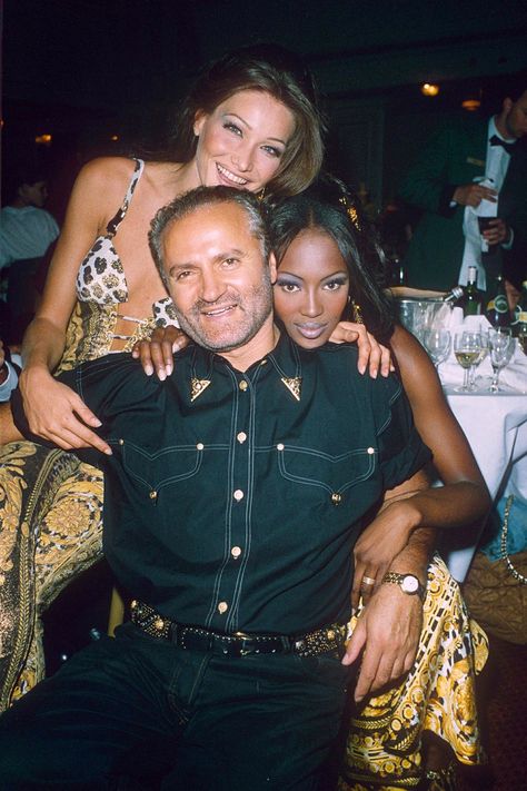 Remembrance Of Flings Past: Behind Versace's History With Supermodels | British Vogue Versace 90s, Models 90s, 90s Model, 90s Supermodels, Versace Fashion, 90s Models, Carla Bruni, Richard Gere, Donatella Versace