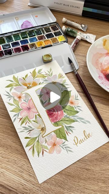 Botanical Watercolor, Card Making Tutorials, April 25, Botanical Art, Floral Watercolor, Lovers Art, Card Making, Floral, On Instagram