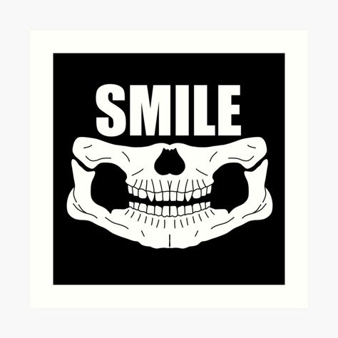 Get my art printed on awesome products. Support me at Redbubble #RBandME: https://www.redbubble.com/i/art-print/Skull-Smile-Facemask-2-Gifts-by-rbaaronmattie/49962352.1G4ZT?asc=u Never Lose Your Smile, Best Special Forces, Skull Smile, Face Smile, Dont Lose Yourself, Skull Face, Skull Tshirt, Your Smile, Smile Face