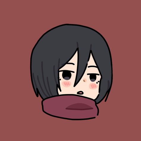 Cute Mikasa Pfp, Chibi Mikasa Icon, Miksas Ackerman Icon, Mikasa Cute Icon, Mikasa Sketch Drawing, Aot Mikasa Icon, Mikasa Ackerman Sketch, Mikasa Ackerman Cute, Mikasa Ackerman Drawing